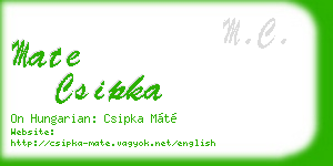 mate csipka business card